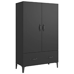 vidaXL Buffet haut noir 70x31x115 cm bois d'ingénierie