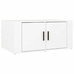 vidaXL Table basse Blanc 80x50x36 cm Bois d'ingénierie