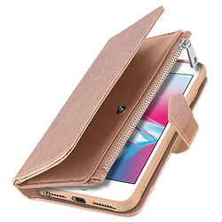 Avizar Étui iPhone 6 Plus/6S Plus/7 Plus/8 Plus Portefeuille Coque Amovible - Rose Gold