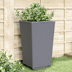 vidaXL Jardinières 2 pcs bleu gris 32,5x32,5x57 cm PP