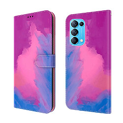 Etui en PU Aquarelle élégante avec support Zixia pour votre Oppo Reno5 4G/5G/Reno5 K/Find X3 Lite