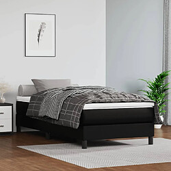 Maison Chic Matelas de lit à ressorts ensachés, Matelas doux noir 120x190x20cm Similicuir -GKD31614