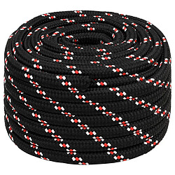 vidaXL Corde de bateau Noir 20 mm 100 m Polypropylène