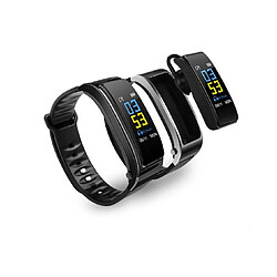 YP Select Bluetooth Écouteur Bracelet Commande Vocale Fréquence Cardiaque Montre de Sport Montre Intelligente-Gris