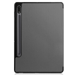 Etui en PU fonction veille/réveil automatique avec support et porte-stylo gris pour votre Samsung Galaxy Tab S8