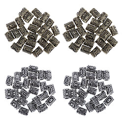 96Pack Viking Rune Pendentif Charme Perle Perles Entretoises Vintage Spacer Beads Collier Fabrication de Bracelet Collier