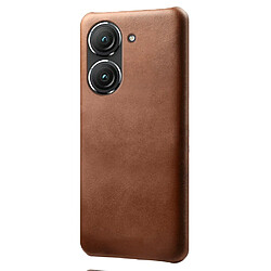 Coque en TPU + PU texture des veaux, antidérapante, antichocs pour votre Huawei Mate 50 4G - marron