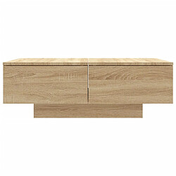 Avis vidaXL Table basse chêne sonoma 90x60x31 cm bois d'ingénierie