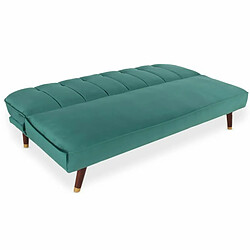 Paris Prix Canapé Convertible en Velours Seattle 180cm Vert pas cher