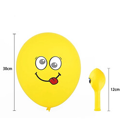 Wewoo 51 pcs mignon imprimé grands yeux smiley latex ballons décoration de fête d'anniversaire