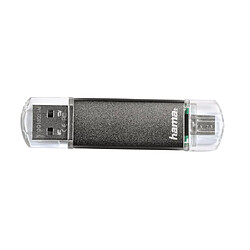 Hama Clé USB 2.0 ""Laeta Twin"", 10MB/s, 16GB, Gris