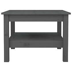 Avis ComfortXL Table Basse Gris 55x55x40 Cm Bois Massif De Pin