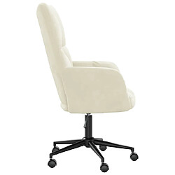 Avis vidaXL Chaise de relaxation Blanc crème Velours