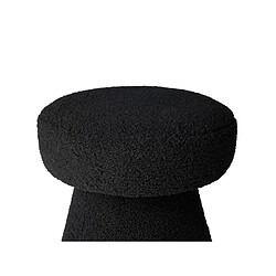 Tabouret bouclette noir FLORA - Ostaria