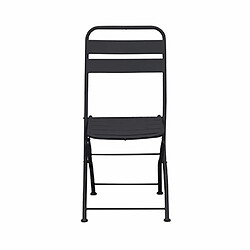 Mes Lot de 2 chaises de jardin pliables en métal gris - BACA