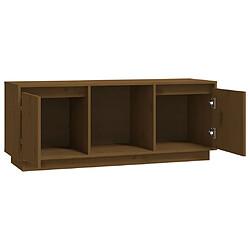 Acheter vidaXL Meuble TV Marron miel 110,5x35x44 cm Bois de pin massif