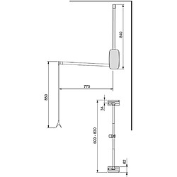 Avis Emuca Penderie rabattable chroméee pour armoire Sling Largeur télescopique de 60 à 83 cm