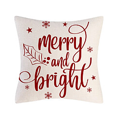 P69 4pcs 45 * 45cm Christmas De Noël Bénédiction Modèle de bénédiction Linge Taie d'oreiller Maison de vacances Accueil Taie d'oreiller Sofa Coussin Coussin Coussin pas cher