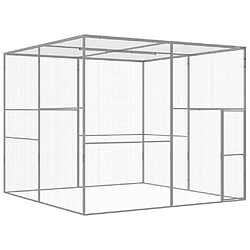 vidaXL Cage pour chat 3x3x2,5 m Acier galvanisé