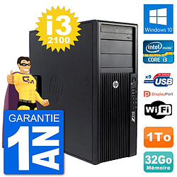 PC Tour HP Z210 Intel Core i3-2100 RAM 32Go Disque Dur 1To Windows 10 Wifi - Occasion