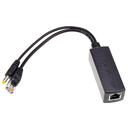 Wewoo Splitter Power Over Ethernet 48V Input et 12V output Adaptateur de répartiteur PoE 48Vlaissez la caméra IP 12V CC devenir une POE