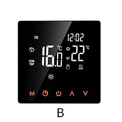 Écran de température du thermostat de chauffage programmable APP numérique intelligente - NOIR