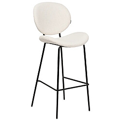 Acheter Beliani Tabouret de bar Set de 2 Bouclé Blanc LUANA