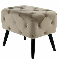 Paris Prix Tabouret en Velours Piano 60cm Taupe