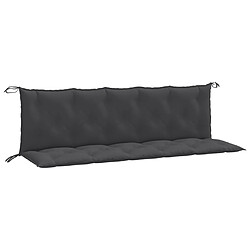 vidaXL Coussins de banc de jardin lot de 2 anthracite mélangé tissu