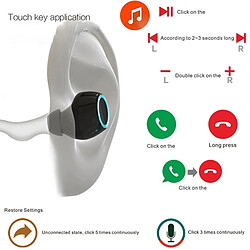 Avis Wewoo Écouteur Bluetooth Écouteurs V7 TWS Casque sans fil 5.0 sport mains libres avec boîte de chargement Argent