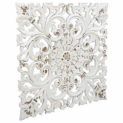 Décoration murale Alexandra House Living Blanc Bois d'épicéa Bois MDF 1 x 56 x 56 cm