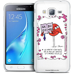 Caseink Coque Housse Etui Samsung Galaxy J3 2016 (J320) [Crystal HD Collection Les Shadoks ? Design La Vérité - Rigide - Ultra Fin - Imprimé en France]