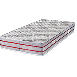 King Of Dreams Matelas 100x200 Tissu Bambou Mousse Poli Lattex Indéformable - Hauteur 24 cm - Soutien Très Ferme - Orthopédique Bamboo 100 200