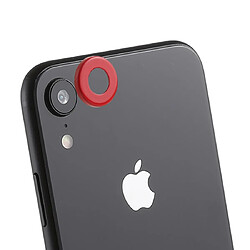 Wewoo Couvercle de bague de protection d'objectif d'appareil photo arrière avec broche d'éjection pour iPhone XR rouge 