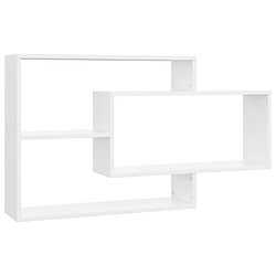 Maison Chic Étagères murales,Étagère Rangement flottate Blanc 104x20x58,5 cm Bois d'ingénierie -MN38655