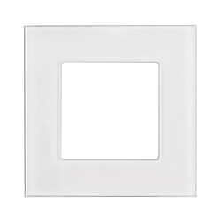 Cadre en verre - Maclean MCE730W- Panneau 86x86mm pour prise de courant murale - modulaire - encastrable - blanc