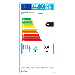 Universal Chauffage gaz Provence 3,4 kW Marron Miel Poêle à gaz Effet poêle à bois Chauffage d'appoint