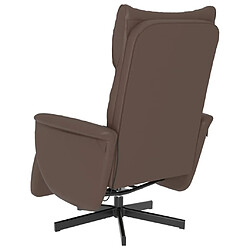 Acheter vidaXL Fauteuil inclinable de massage repose-pieds marron similicuir