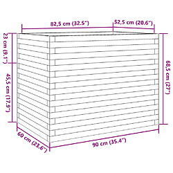 vidaXL Jardinière 90x60x68,5 cm bois massif douglas pas cher