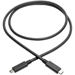 Avis Tripp Lite U420-003-G2-5A câble USB 0,914 m 3.1 (3.1 Gen 2) USB C Noir (USB 3.1 Gen 2 USB-C Cable 5A 20V 0.91 m)