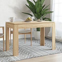 vidaXL Table à manger Chêne sonoma 120x60x76 cm Bois d'ingénierie