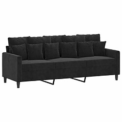 Acheter Maison Chic Ensemble de canapés 2 pcs avec coussins, Canapé droit Sofa pour Salon Noir Velours -GKD131391