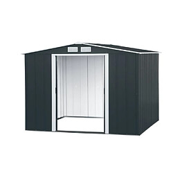 Abri de jardin en métal DURAMAX 6,36 m² - Kit ancrage inclus - Gris anthracite