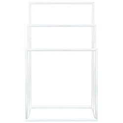 Helloshop26 Porte-serviettes sur pied 48 x 24 x 79 cm fer blanc 02_0005490