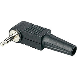 Jack 3.5 mm Mâle coudé BKL Electronic 1107019 Nombre de pôles: 4 stéréo noir 1 pc(s)