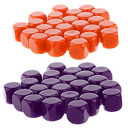 50 pièces opaque blanc dés D6 pour D u0026 D RPG MTG jeux de fête violet + orange