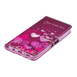 Acheter Wewoo Housse Coque Etui à rabat horizontal en forme de cœur avec lettre pour Galaxy M20avec porte-cartes et