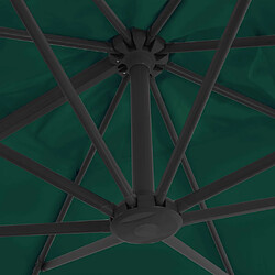 Helloshop26 Parasol déporté avec mât en aluminium 300 x 300 cm vert 02_0008511 pas cher