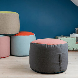 Remember Pouf en coton diam 55cm Stone