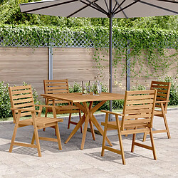 vidaXL Ensemble à manger de jardin 5 pcs Bois d'acacia solide